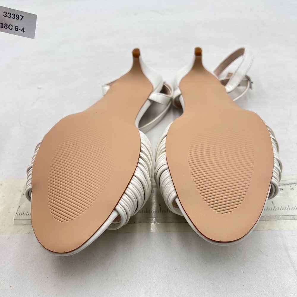 Fsj White Basic Open Toe Sandals Kitten Heels Ank… - image 6